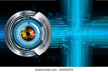 blue eye abstract cyber future technology concept background, illustration, circuit, binary code. vector