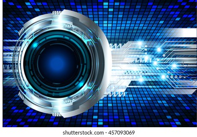 blue eye abstract cyber future technology concept background