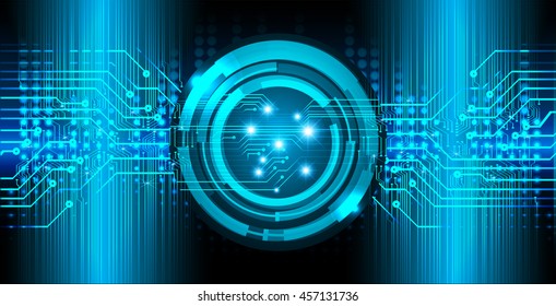 blue eye abstract cyber future technology concept background, illustration, circuit, binary code.