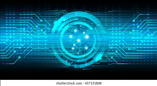 blue eye abstract cyber future technology concept background, illustration, circuit, binary code.