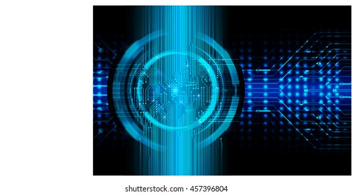 blue eye abstract cyber future technology concept background, illustration, circuit, binary code.