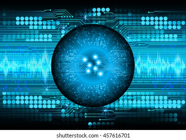 blue eye abstract cyber future technology concept background, illustration, circuit, binary code.