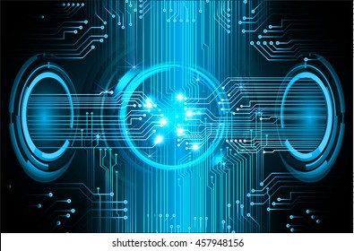blue eye abstract cyber future technology concept background, illustration, circuit, binary code.