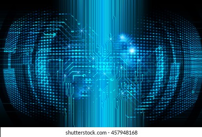 blue eye abstract cyber future technology concept background, illustration, circuit, binary code.