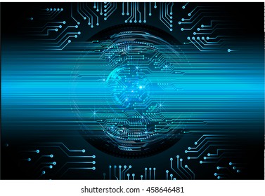 blue eye abstract cyber future technology concept background, illustration, circuit, binary code.