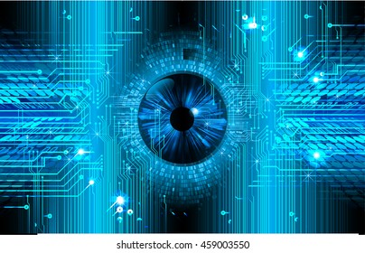 blue eye abstract cyber future technology concept background, illustration, circuit, binary code. vector