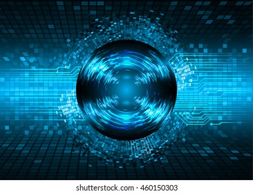blue eye abstract cyber future technology concept background, illustration, circuit, binary code. vector. move motion speed


