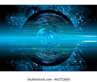 blue eye abstract cyber future technology concept background, illustration, circuit, binary code. move motion speed. vector. sci-fi