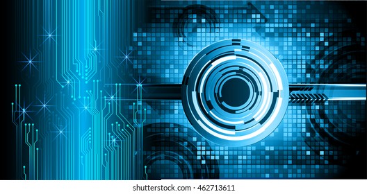 blue eye abstract cyber future technology concept background, illustration, circuit, binary code. move motion speed. vector. sci-fi