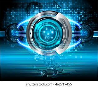 blue eye abstract cyber future technology concept background, illustration, circuit, binary code. move motion speed