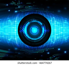 blue eye abstract cyber future technology concept background, illustration, circuit, binary code. move motion speed. sci-fi. vector