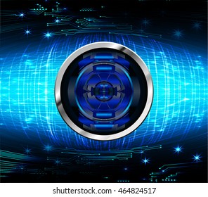 blue eye abstract cyber future technology concept background, illustration, circuit, binary code. move motion speed. sci-fi. vector