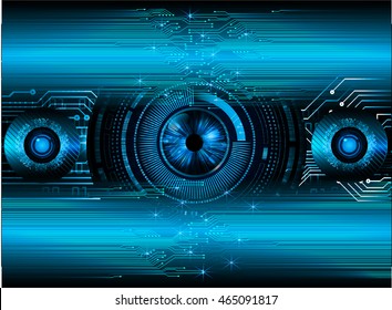 blue eye abstract cyber future technology concept background, illustration, circuit, binary code. move motion speed. vector. sci-fi
