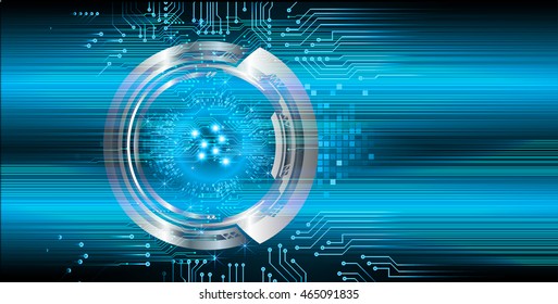 blue eye abstract cyber future technology concept background, illustration, circuit, binary code. move motion speed. vector. sci-fi