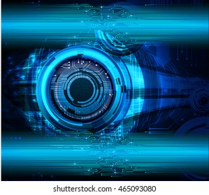 blue eye abstract cyber future technology concept background, illustration, circuit, binary code. move motion speed. vector. sci-fi