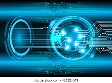 blue eye abstract cyber future technology concept background, illustration, circuit, binary code. move motion speed. sci-fi. vector