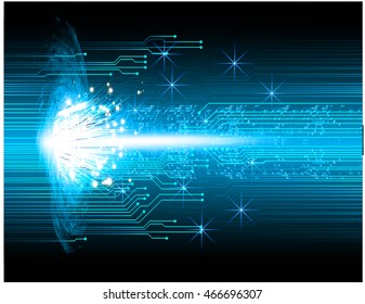 blue eye abstract cyber future technology concept background, illustration, circuit, binary code. move motion speed. sci-fi