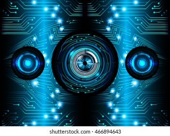 blue eye abstract cyber future technology concept background, illustration, circuit, binary code. move motion speed. sci-fi. vector