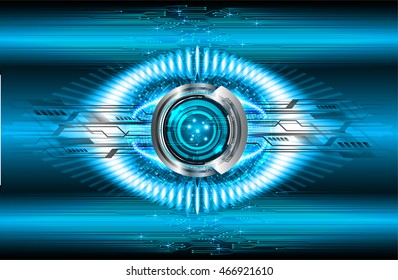 blue eye abstract cyber future technology concept background, illustration, circuit, binary code. move motion speed. sci-fi. vector