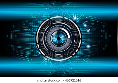 blue eye abstract cyber future technology concept background, illustration, circuit, binary code. move motion speed. sci-fi. vector