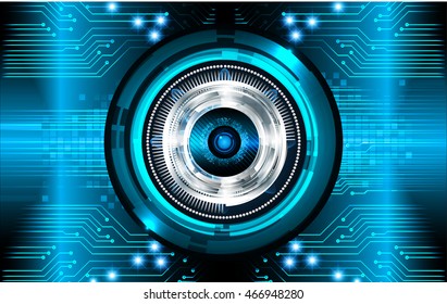blue eye abstract cyber future technology concept background, illustration, circuit, binary code. move motion speed. sci-fi