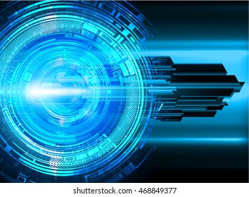 blue eye abstract cyber future technology concept background, illustration, circuit, binary code. move motion speed. sci-fi