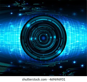 blue eye abstract cyber future technology concept background, illustration, circuit, binary code. move motion speed. sci-fi. Spark. vector