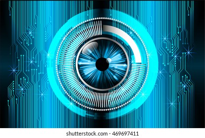 blue eye abstract cyber future technology concept background, illustration, circuit, binary code. move motion speed. sci-fi. Spark. vector