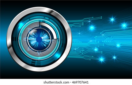 blue eye abstract cyber future technology concept background, illustration, circuit, binary code. move motion speed. sci-fi. Spark. vector