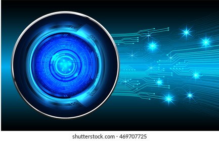 blue eye abstract cyber future technology concept background, illustration, circuit, binary code. move motion speed. sci-fi. Spark. vector