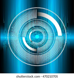 blue eye abstract cyber future technology concept background, illustration, circuit, binary code. move motion speed. sci-fi. Spark. vector