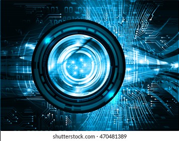 blue eye abstract cyber future technology concept background, illustration, circuit, binary code. move motion speed. sci-fi. vector