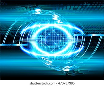 blue eye abstract cyber future technology concept background, illustration, circuit, binary code. move motion speed. sci-fi. vector
