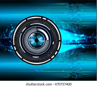 blue eye abstract cyber future technology concept background, illustration, circuit. move motion speed. sci-fi. vector