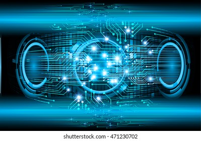 blue eye abstract cyber future technology concept background, illustration, circuit. move motion speed. sci-fi. vector, Safety, Closed Padlock on digital