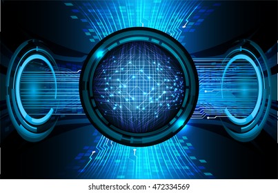 blue eye abstract cyber future technology concept background, illustration, circuit. move motion speed. sci-fi. vector, Safety, Closed Padlock on digital. Spark
