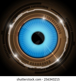 blue eye background