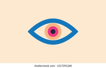 blue eye with colorful retina