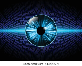 Blue eye cyber circuit future technology concept background