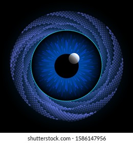 blue eye cyber circuit future technology concept background