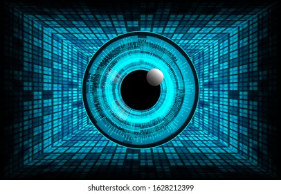 Blue eye cyber circuit future technology concept background