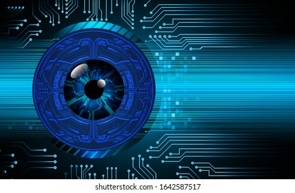 Blue eye cyber circuit future technology concept background