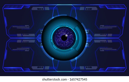 Antecedentes del concepto de tecnología futura del circuito del cibercircuito de los ojos azules