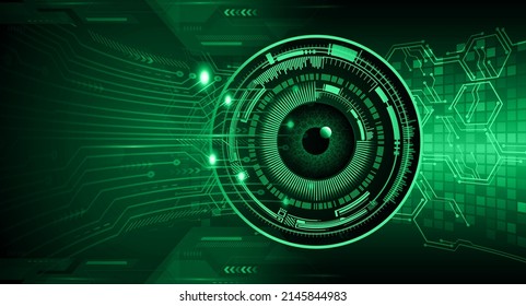 Blue eye cyber circuit future technology concept background
