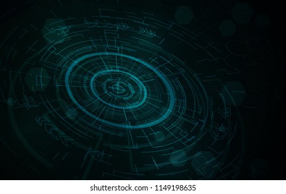 Blue eye cyber security concept,  abstract hi speed digital internet. future technology, vector background.