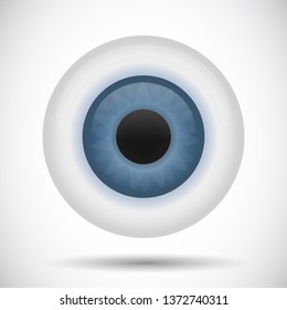 Blue eye eyeball iris vector illustration