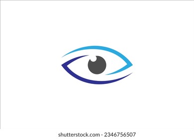 Diseño del logotipo de Blue eye plano