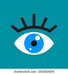 Blue eye icon illustrator eps 10 isolated