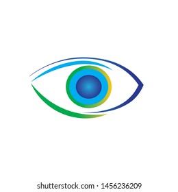 blue eye icon logo design