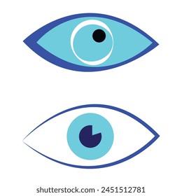 Blue eye icon. look concept represented by blue eye icon. Isolated and flat illustration. Vector illustration. Eps file 310.